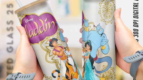 Aladdin 25 Oz Tumbler Frosted Glass