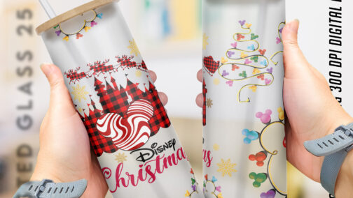 Disney Chritsmas 25 Oz Tumbler Frosted