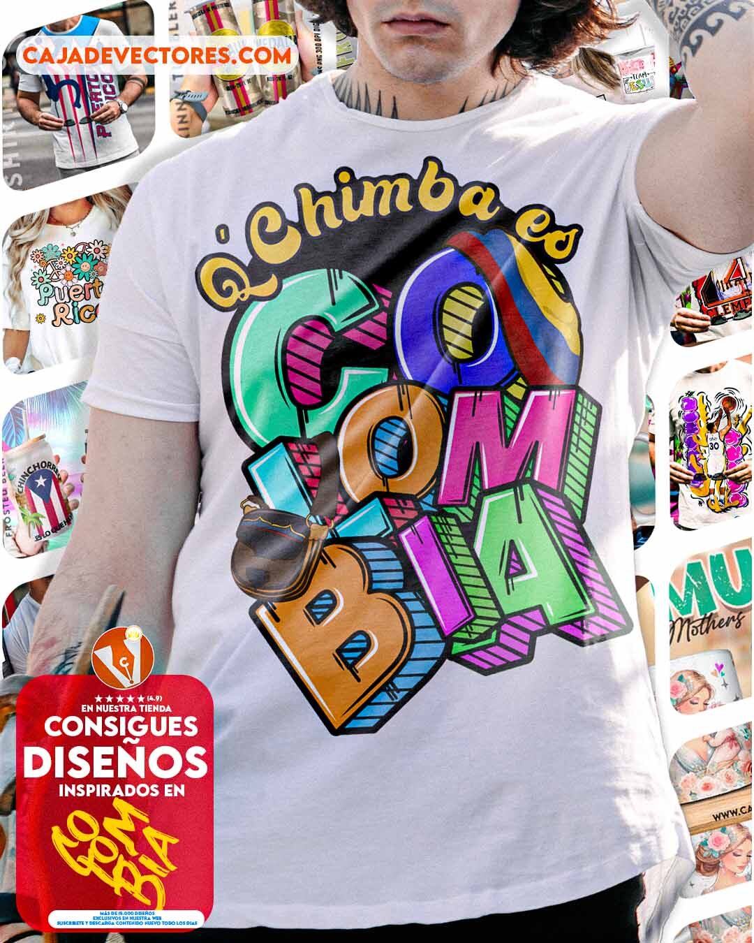 Que Chimba Colombia Tshirt For Men