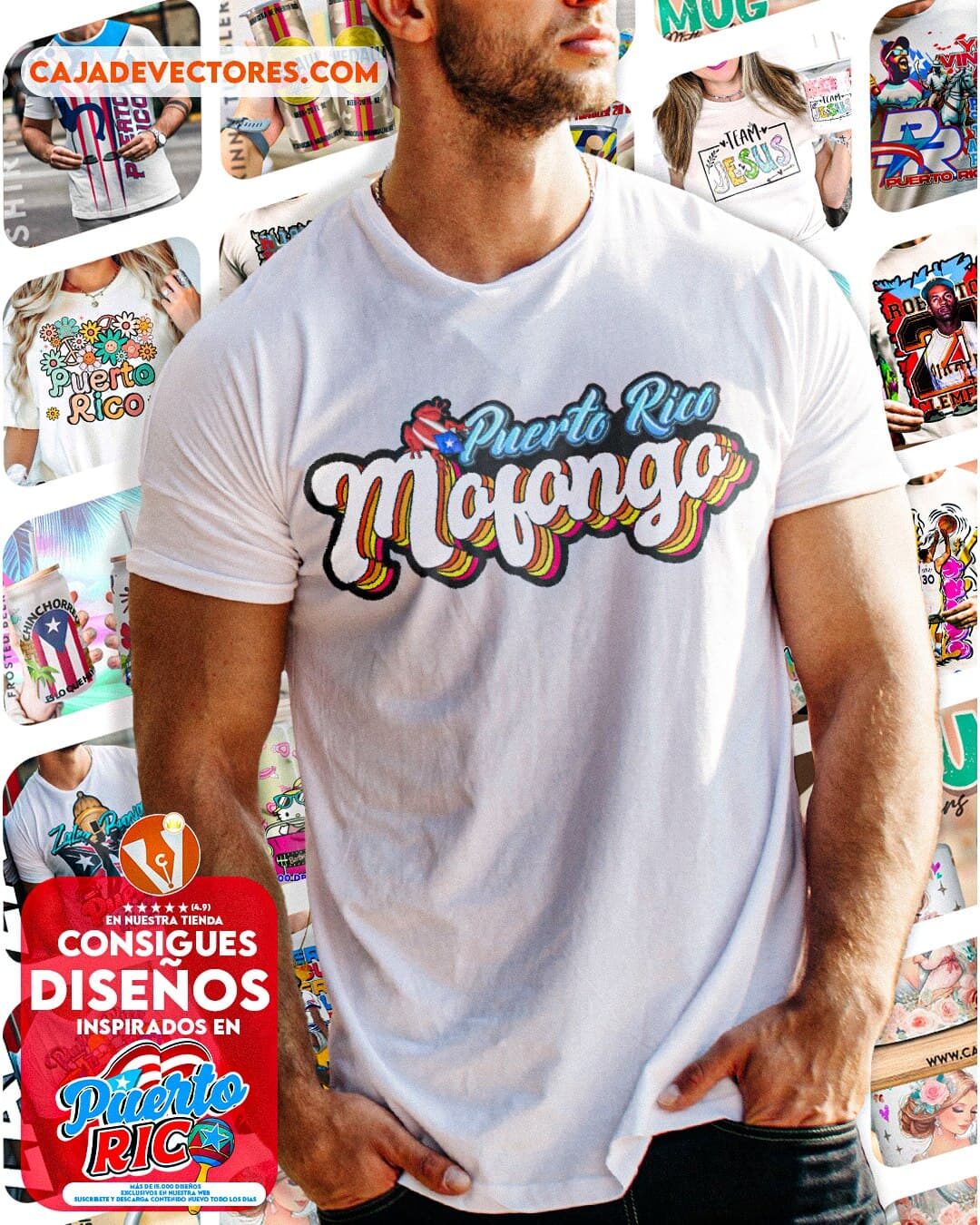 Puerto Rico Mofongo Tshirt For Men