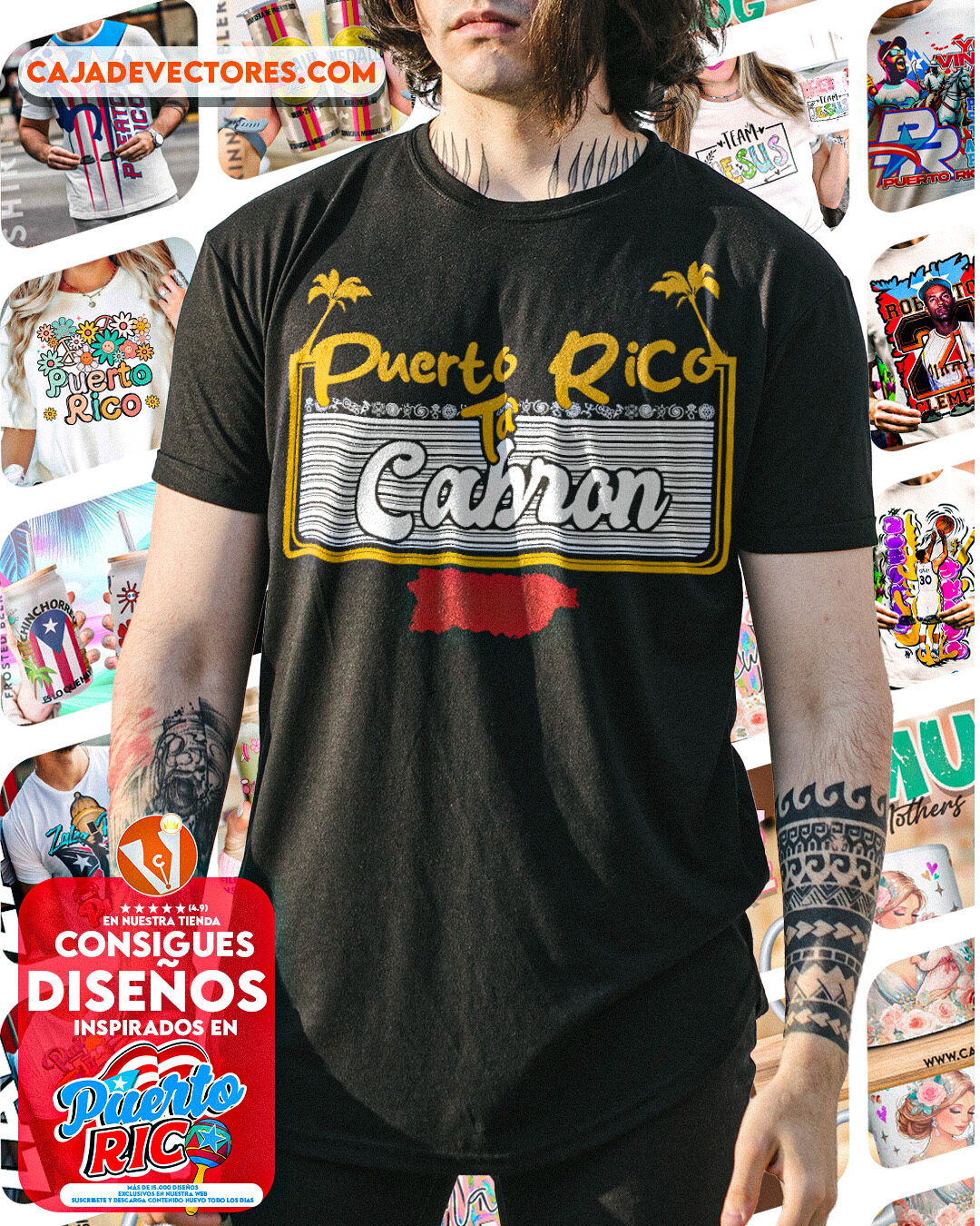 Puerto Rico Ta Cabron Tshirt For Men