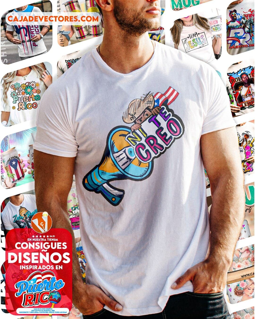 Ni te creo puerto rico Tshirt For Men